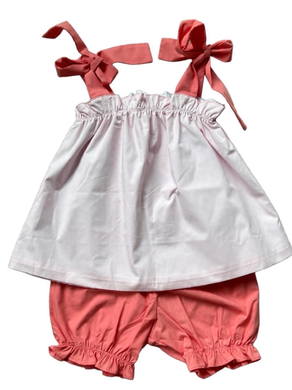 Buford Bonnet Company: Pink Tie-Shoulder Top & Bottom 6-12M